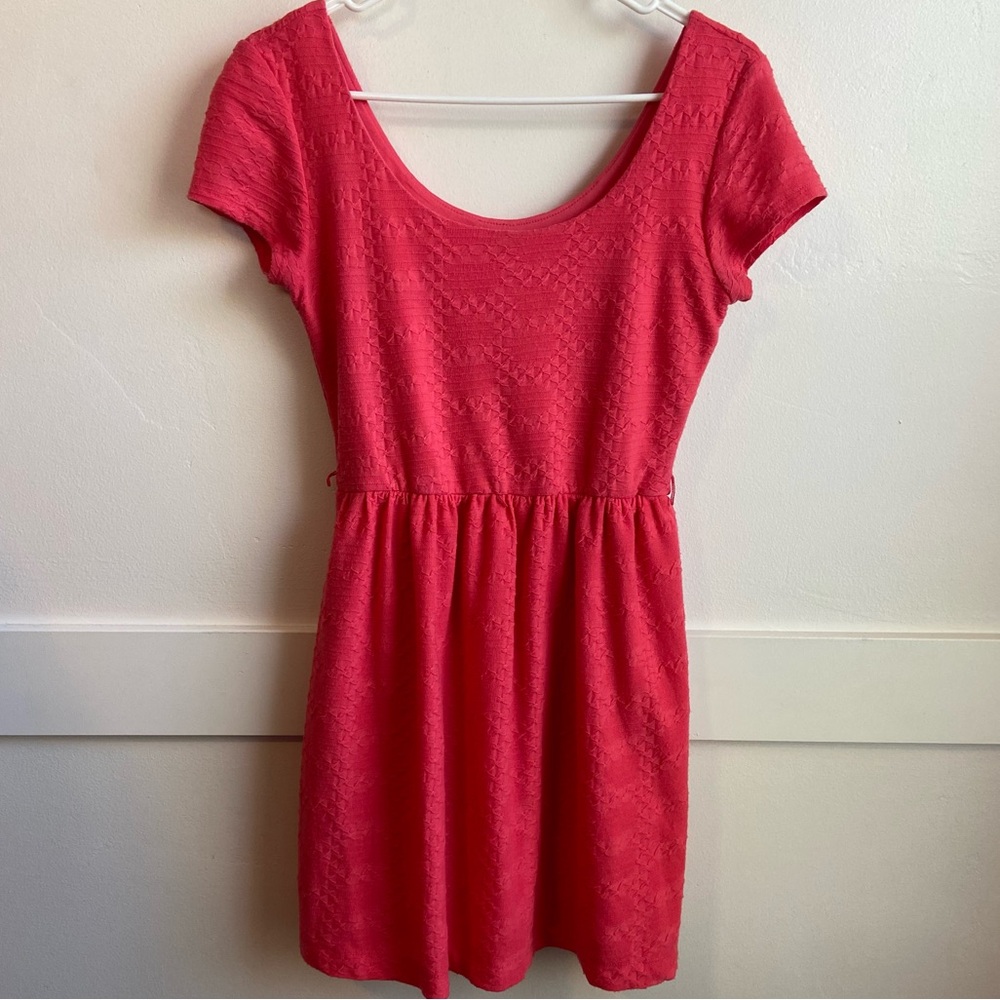 Lily Rose Pink Short Sleeve Mini Dress